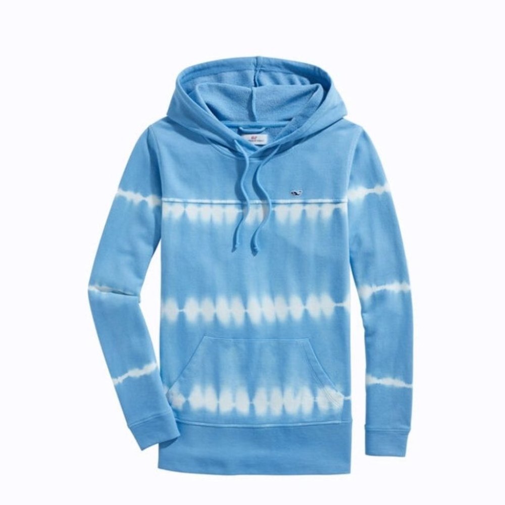 Vineyard Vines Popover Blue Tie Dye Hoodie Size X-Small Women's NWOT